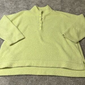 Aerie Snap Up Sherpa Pullover